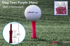 A99 Golf Step Tee Castle Tees Step Down Plastic Tees  24pcs Purple 2 3/8