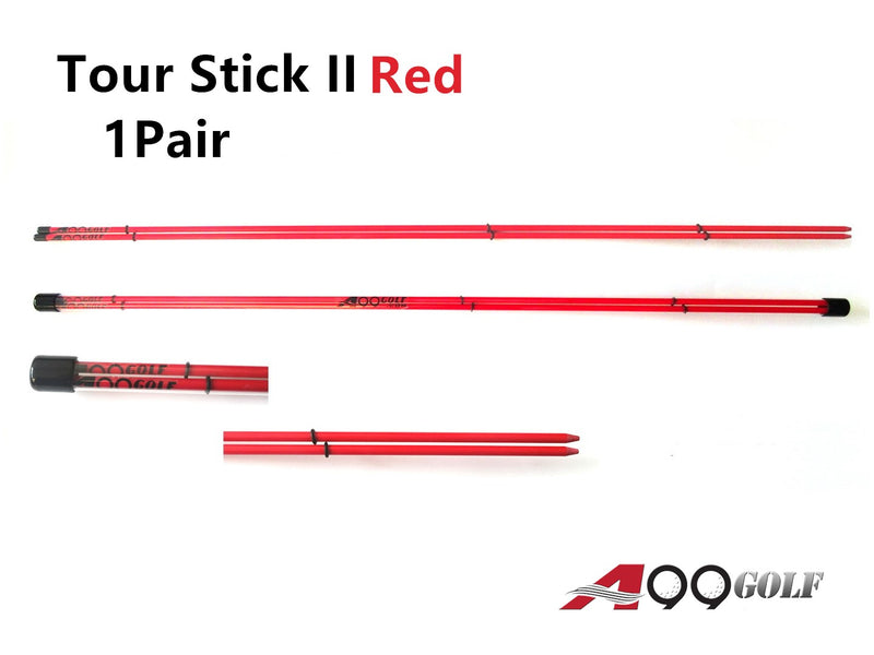 1pair A99 Golf Alignment Sticks Golf Practice Rods to Set up Your Body Balls and Club in Perfect Alignment Posture Corrector with Clear Tube Case - Great Golf Christmas Gifts for Men's