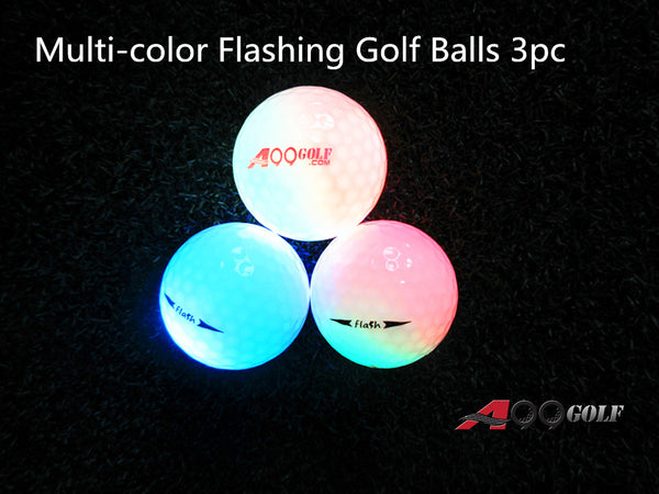 3 pcs A99 Golf Twilight Light-up Multi-color Flashing Golf Balls Glow Golf Balls Led Golf Balls Glow in The Dark Golf Balls Light up Long Lasting Bright Night Sports